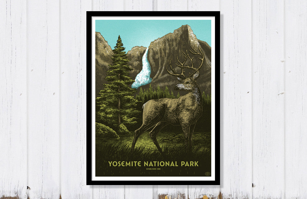 Yosemite National Park Poster (Large Timed Edition)